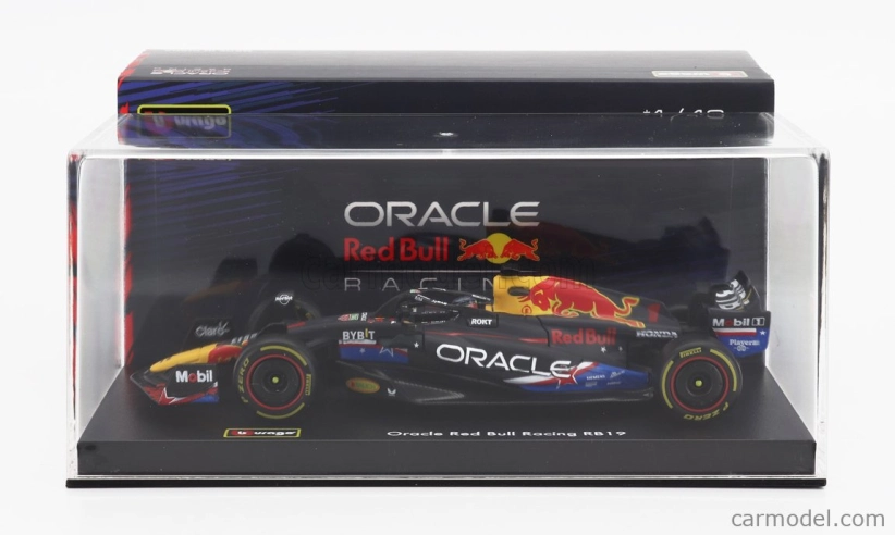 Bburago Red bull F1 Rb19 Team Oracle Red Bull Racing N 1 World Champion Winner Austin Usa Gp 2023 Max Verstappen – With Pilot And Showcase 1:43 Matt Blue