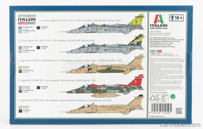 Italeri Jaguar Sepecat Gr.1/gr.3 Vojenské lietadlo 1973 1:72 /