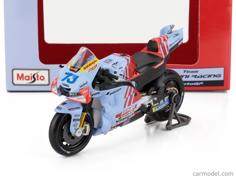 Maisto Ducati Desmosedici Gp23 Team Gresini Racing N 73 Motogp Season 2024 Alex Marquez 1:18 svetlomodrá
