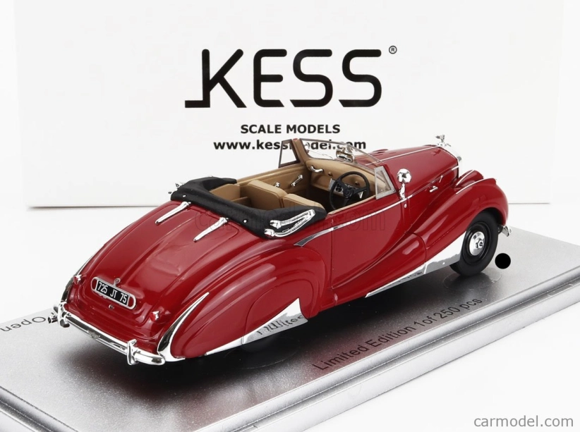 Kess-model Bentley Mkvi Franay Snb26bh Drophead Coupe Cabriolet Open 1947 1:43 Červená