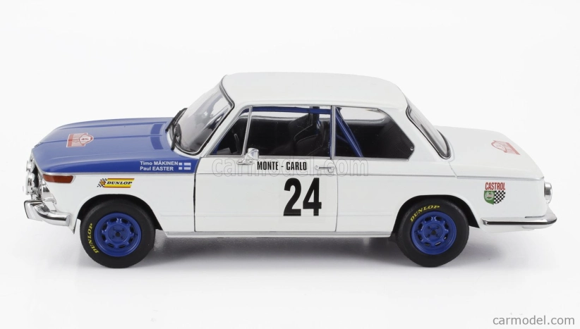 Solido BMW 2002 Ti N 24 (nočná verzia) Rally Montecarlo 1969 Timo Makinen - Paul Easter 1:18 Bielo modrá