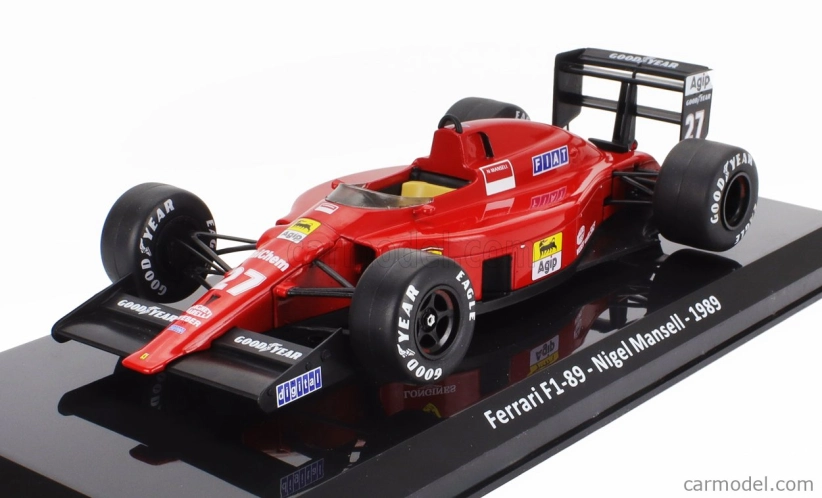 Edicola Ferrari F1-89 N 27 Sezóna 1989 Nigel Mansell - Con Vetrina - S vitrínou 1:24 červená čierna