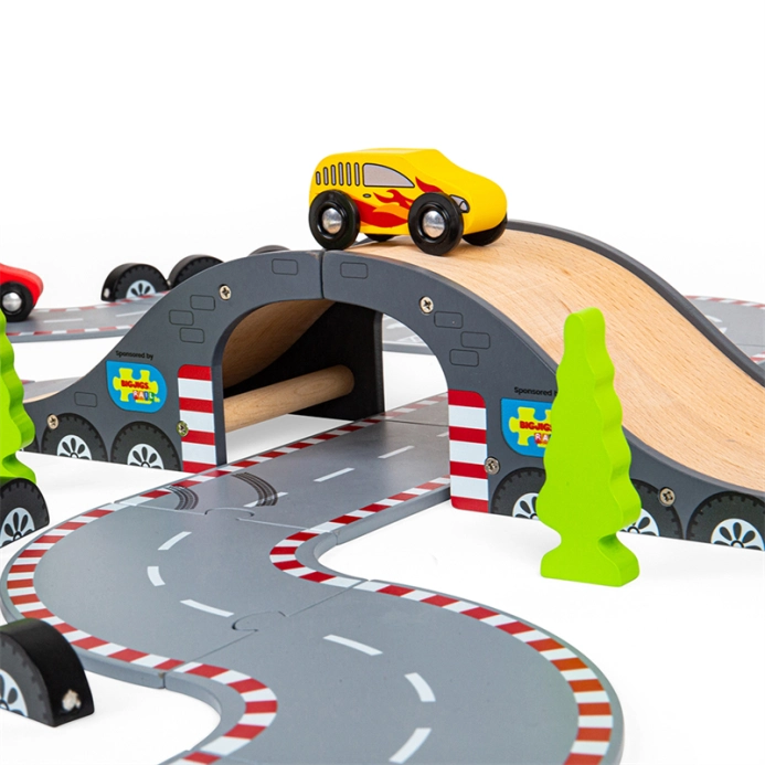 Bigjigs Rail Dřevěná autodráha závodní den - poškozený obal