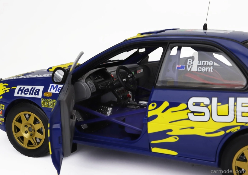 Sun-star Subaru Impreza 555 N 8 Rally Nový Zéland 1997 Peter Bourne - Craig Vincent 1:18 Modro-žltá