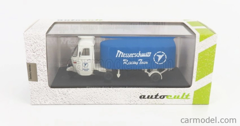 Autocult Piaggio Ape Pentaro Renntransporter Messerschmitt 1948 1:43 Biela modrá
