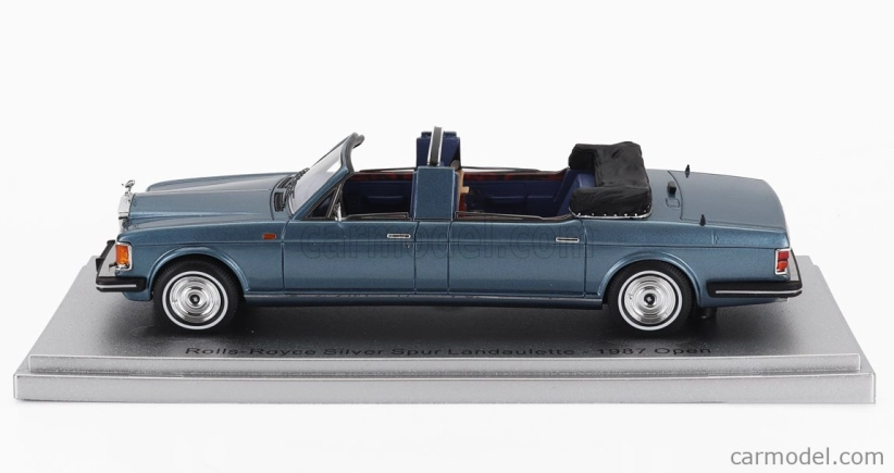 Kess-model Rolls royce Silver Spur Landaulette Semicovertible Open 1987 1:43 Blue Met Black
