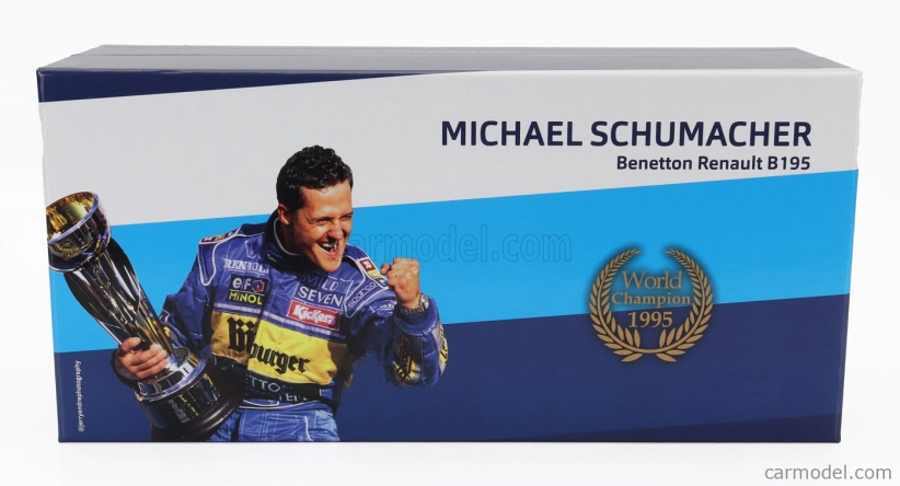 Minichamps Benetton F1  B195 Team Mild Seven Renault N 1 World Champion Winner Pacific Gp 1995 Michael Schumacher 1:18 Modrá Žlutá