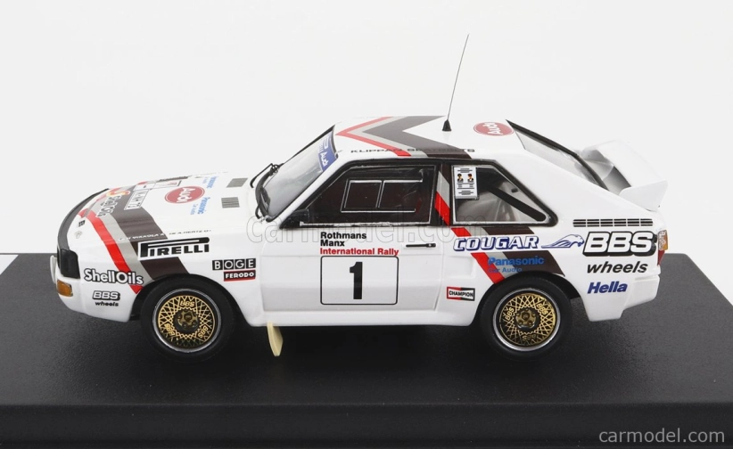 Trofeu Audi Quattro Sport N 1 Rally Manx 1984 H.mikkola - A.hertz 1:43 Bílá