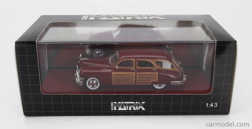 Modely v mierke Matrix Packard 8 Eight Station Sedan 1948 1:43 Red Wood