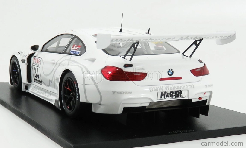 Spark-model BMW 6-series M6 Gt3 Team Walkenhorst Motorsport N 34 Vln Round 9 2018 C.krognes - D.pittard 1:18 Bílá