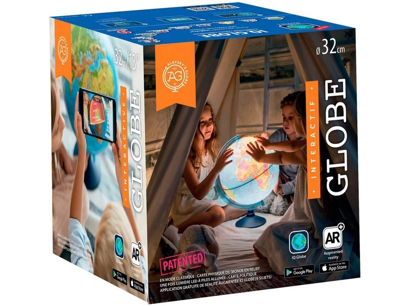 Alayskys glóbus 32 cm s podsvietením a reliéfom CZ