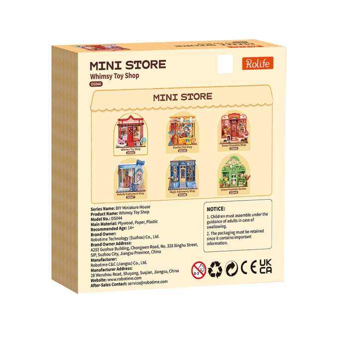 RoboTime 3D dřevěná skládačka Miniatura domečku mini Hračkářství