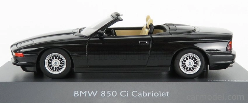 Schuco BMW 850i Cabriolet Open 1990 1:43 Black