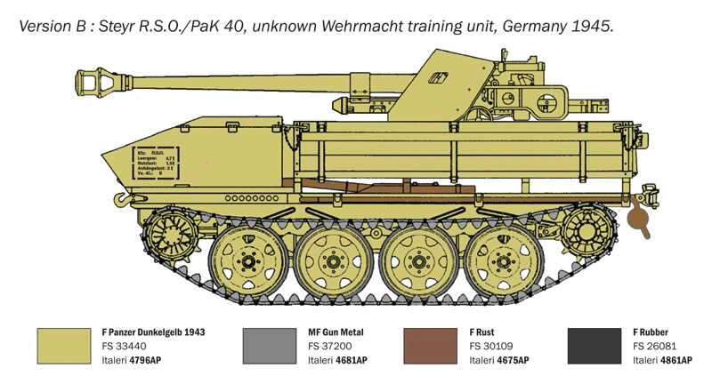 Italeri Tank Rso Pak40 Military 1945 1:35 /