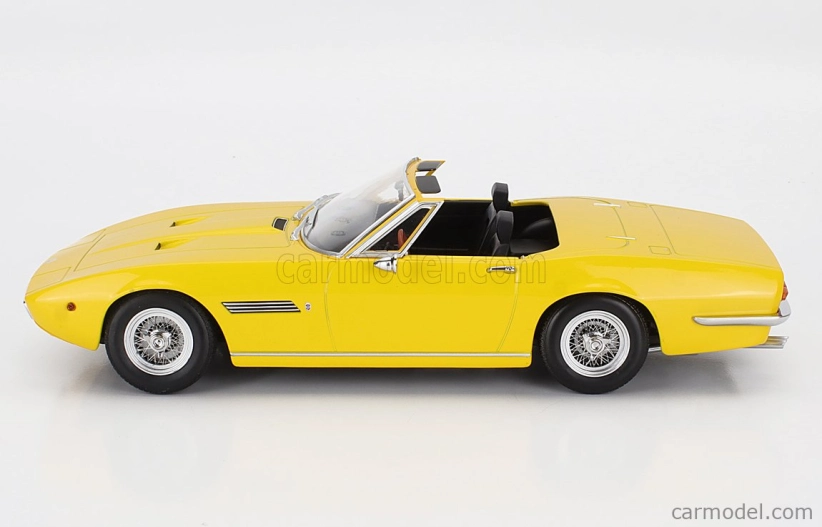Kk-scale Maserati Ghibli Spider Cabriolet Open 1970 - Spoked Rims - Cerchio A Raggio 1:18 Žlutá