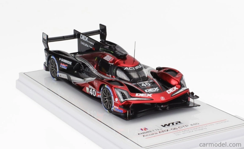 Truescale Acura Arx-06 Gtp 2.4l Twin Turbo V6 Team Wayne Taylor Racing Andretti N 40 3rd Imsa 24h Daytona 2024 Jenson Button - Louis Deletraz - Colton Herta - Jordan Taylor 1:43 Red Met Black