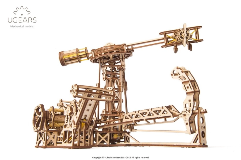 Ugears 3D drevené mechanické puzzle lietajúce stroje