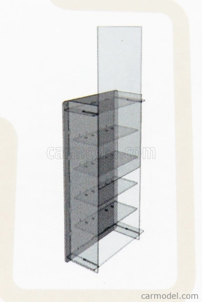 Atlantic Vetrina display box Espositore - For 5 Cars 1/18 Lungh.lenght Cm 36.8 X Largh.width Cm 12.5 X Alt.height Cm 70.0 (altezza Utile Tra I Ripiani Cm 12.0 Inner Height Among Shelves) 1:18 Plastový Displej