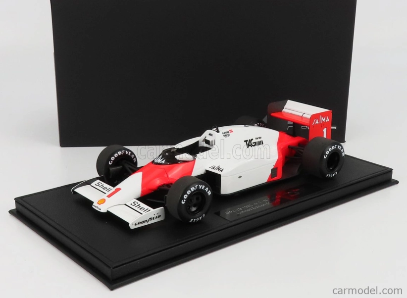 Gp-repliky Mclaren F1 Mp4/2b N 1 Sezóna 1985 Niki Lauda - Con Vetrina - S vitrínou 1:18 Bielo-červená