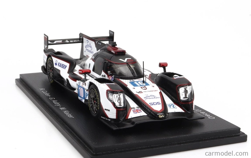 Spark-model Oreca 07 Gibson Gk428 4.2l V8 Team Vector Sport N 10 24h Le Mans 2023 G.aubry - R.cullen - M.kaiser 1:43 Biela Čierna