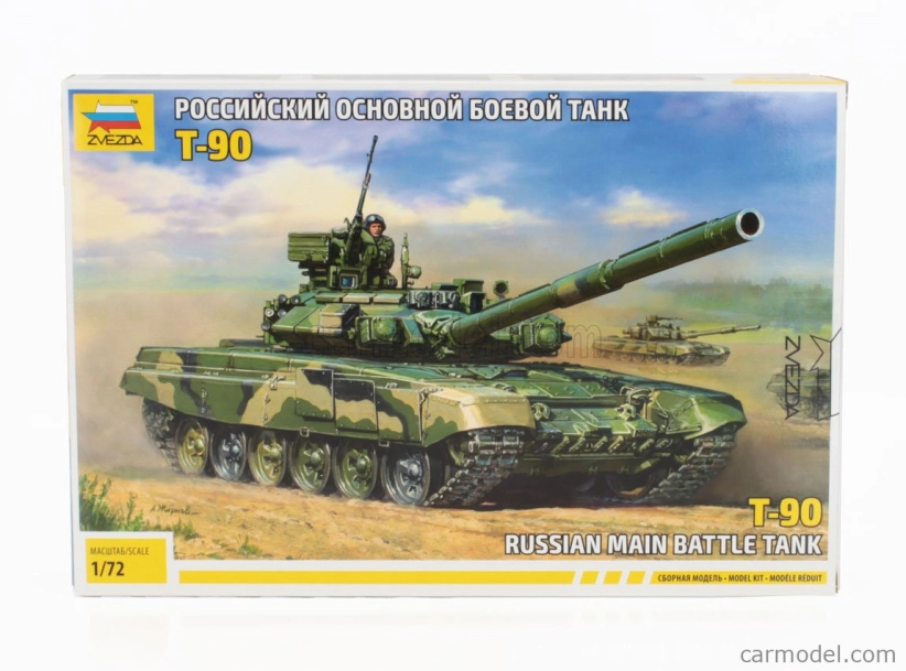 Zvezda Tank T-90 Russian Main Battle Military 1:72 /