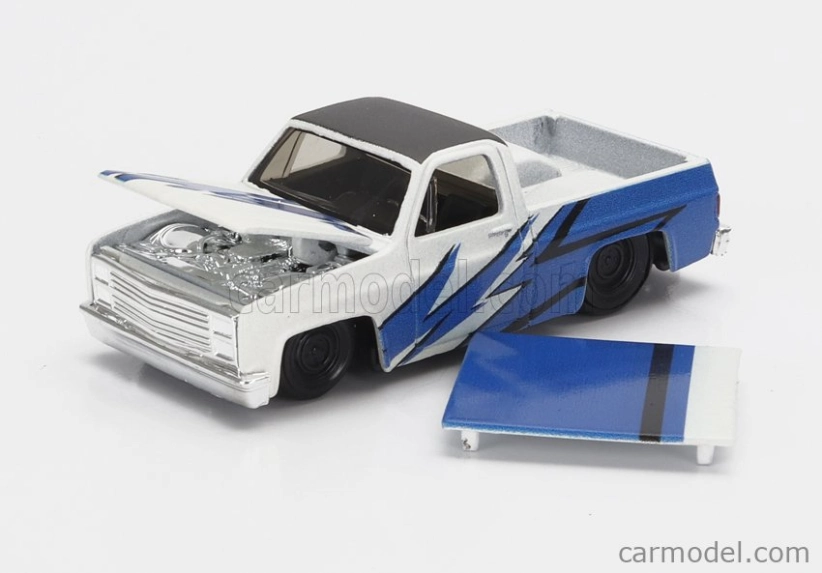 Maisto Chevrolet 1500 Pick-up With Trailer Car Transporter + Subaru Brx 2019 1:64 modro-biela
