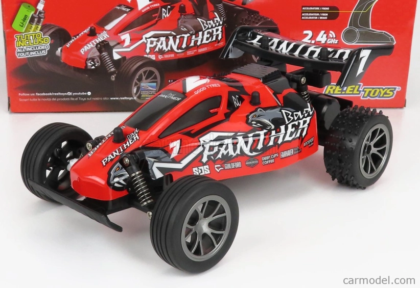 Re-el toys Buggy Bullet Bad Panter R/c N 7 Racing 2000 1:16 Red
