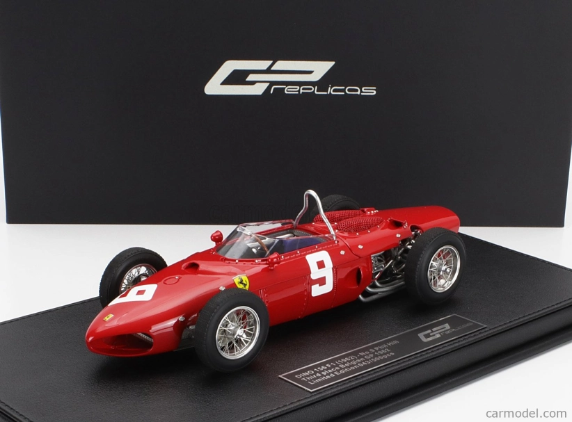Gp-replicas Ferrari F1 156 N 9 3rd Belgium Spa Gp 1962 Phil Hill 1:18 Red
