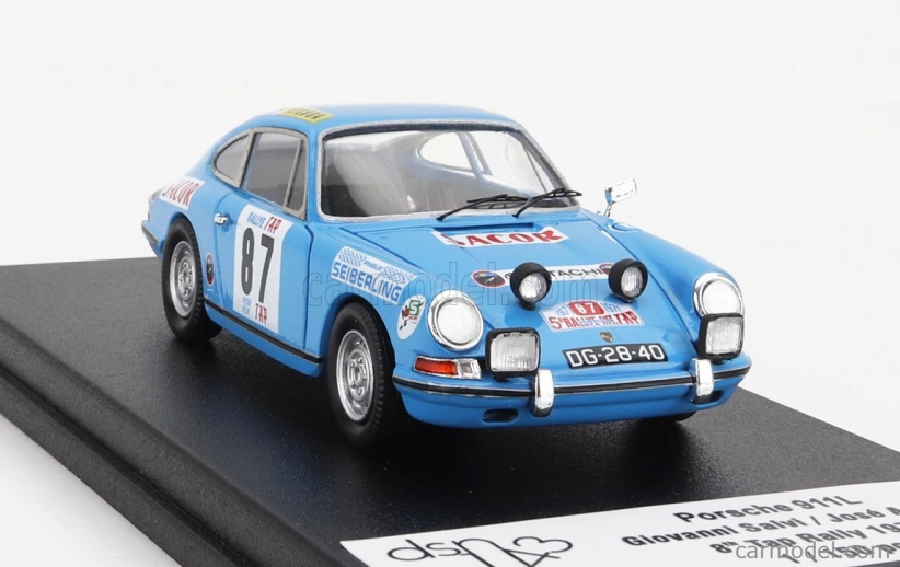 Trofeu Porsche 911l Coupe (nočná verzia) N 87 Rally Tap 1971 G.salvi - J.arnaud 1:43 Svetlomodrá
