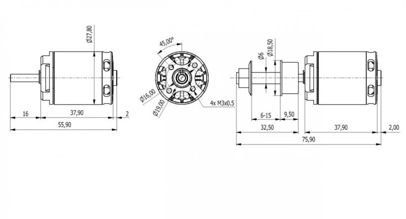 AXI 2220/20 V2 striedavý motor