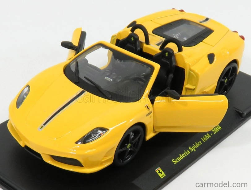 Edicola Ferrari F430 Scuderia Spider 16m 2008 - Con Vetrina - S vitrínou 1:24 Yellow