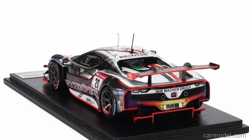 Looksmart Ferrari 296 Gt3 3.0l Twin Turbo V6 Team Wtm By Rinaldi Racing N 20 7th 24h Nurburgring 2023 Leonard Weiss - Jochen Krumbach - Daniel Keilwitz - Indy Dontje 1:43 Bílá Černá Červená