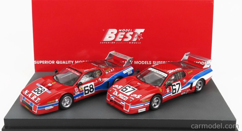 Najlepší model Ferrari Set 2x 512bb Lm Team Jms Pozzi Racing N 67 24h Daytona 1979 C.b.lena - M.leclere - J.c.andruet + 512bb Lm Team N.a.r.t. N 68 24h Daytona 1979 B.tullis - J.p.delaunay - P.bedard 1:43 Red