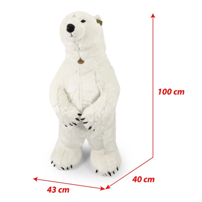 Rappa Plyšový medvěd lední 100 cm ECO-FRIENDLY