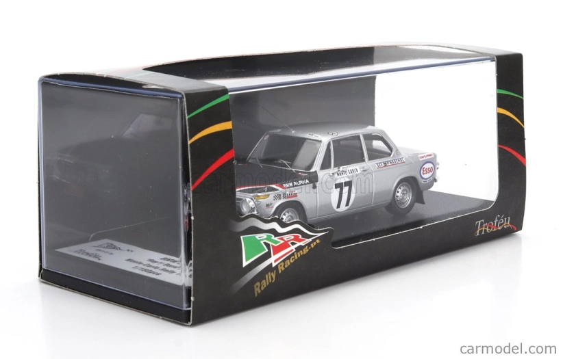 Trofeu BMW 2002 Ti (night Version) N 77 Rally Montecarlo 1970 Ray - Boris Brico 1:43 Stříbrná Černá