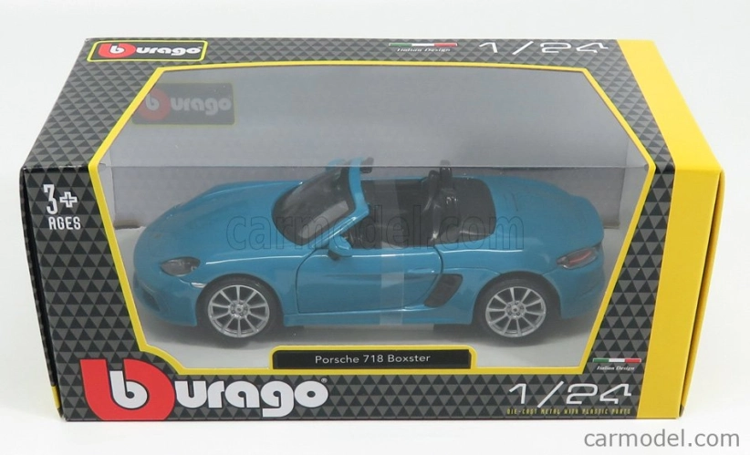 Bburago Porsche 718 Boxster 1:24 modrá