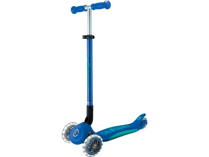 Globber - Koloběžka Primo Plus Lights V2 skládací Blue/Emerald Green
