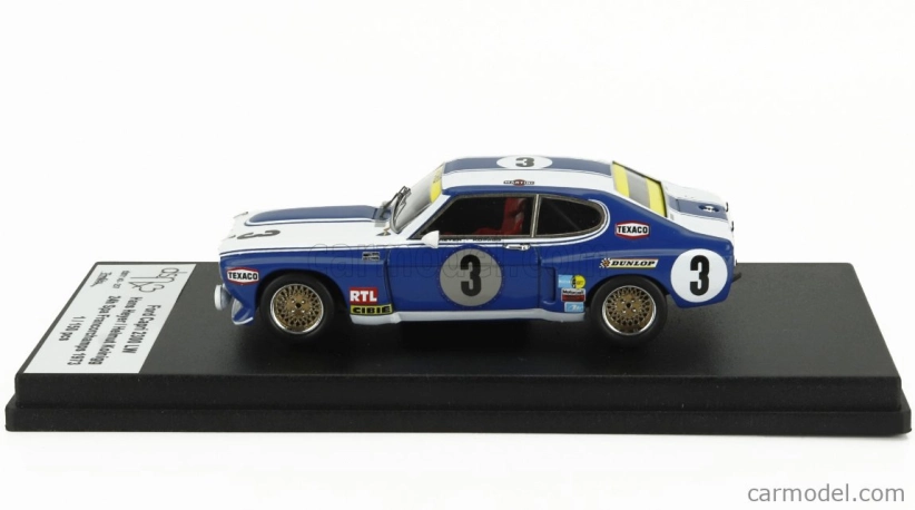 Trofeu Ford england Capri 2600 Lw N 3 24h Spa Francorchamps 1973 Hans Heyer - Helmut Koinigg 1:43 Modrá biela