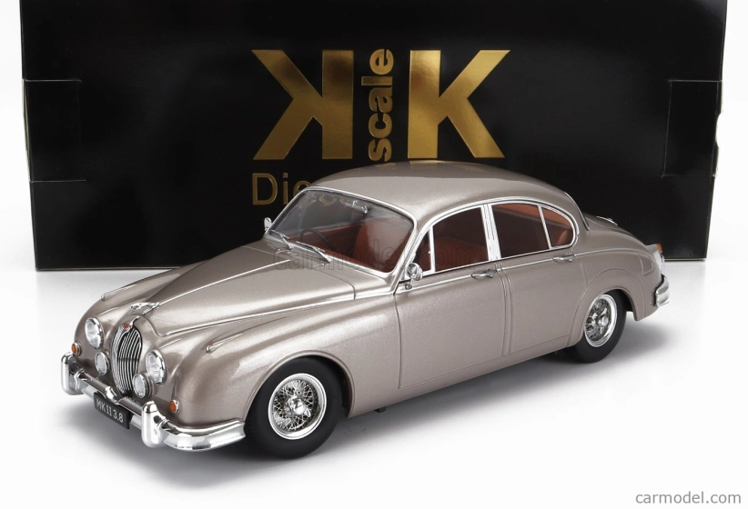 Jaguar Mkii 3.8 Rhd 1959 v mierke 1:18 Pearl Silver