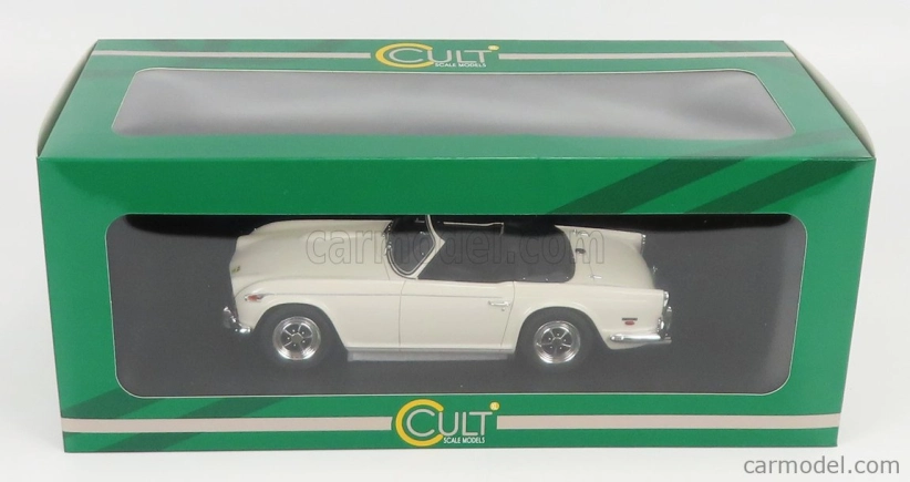 Modely v mierke Cult-scale Triumph Tr5 Spider 1967 1:18 Biela