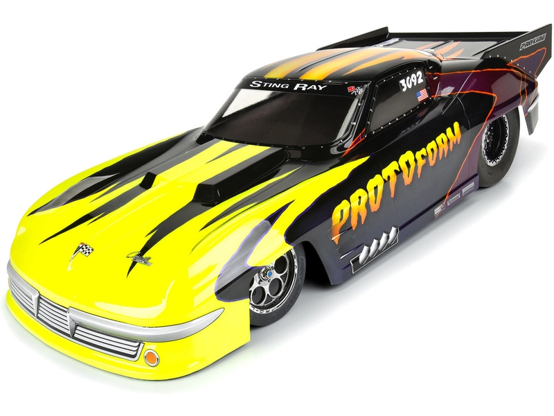 PROTOform karoséria 1:10 Chevrolet Corvette Stingray Pro Mod 1963 nelakovaná: drag car
