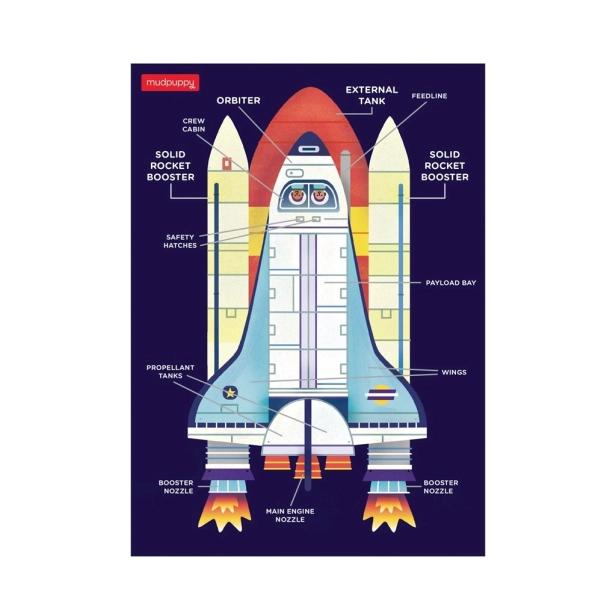 Mudpuppy Puzzle Shuttle 48 dielikov