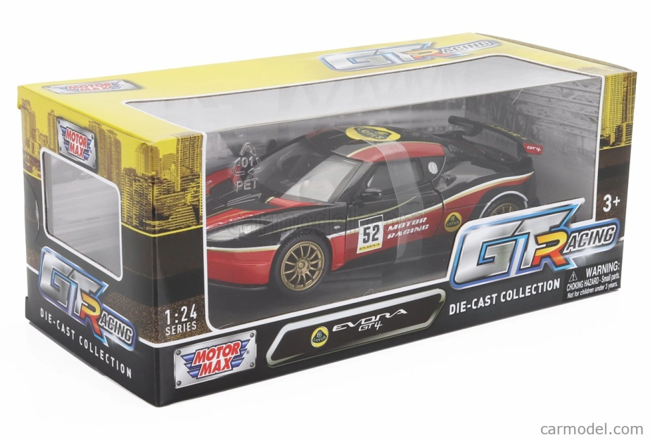 Motor-max Lotus Evora N 52 Racing 2009 1:24 Bílá Černá