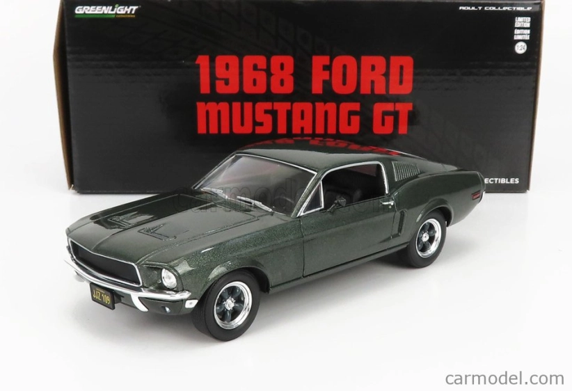 Greenlight Ford usa Mustang Gt Fastback Coupe 1968 1:24 Highland Green
