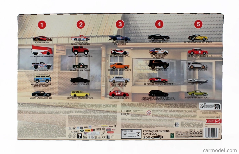 Mattel hot wheels Porsche Set Boulevard Assortment 25 Cars Pieces 1:64 Různé