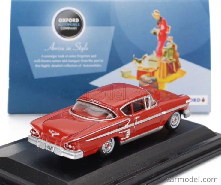 Oxford-models Chevrolet Impala Sport Coupe 1958 1:87 Red