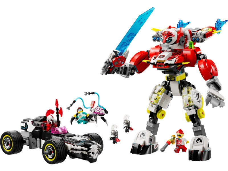 LEGO DREAMZzz – Cooperov tigrí robot a Zerov hot rod