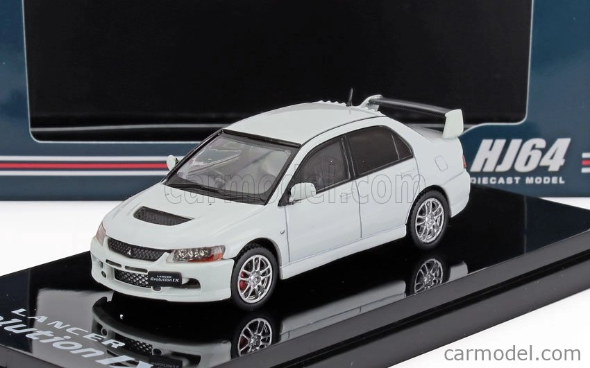 Zapaľovanie-model Mitsubishi Lancer Evolution Ix s motorom 2003 1:64 biela