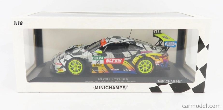 Minichamps Porsche 911 991-2 Gt3-r Iron Force By Ring Police Team N 69 1:18