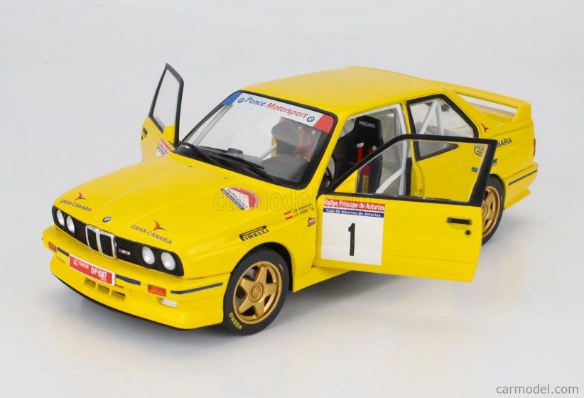 Solido BMW radu 3 (e30) Gr.a N 1 3. Rally Principe Asturias 1992 Jose Maria Ponce - Jose Carlos Deniz 1:18 Žltá